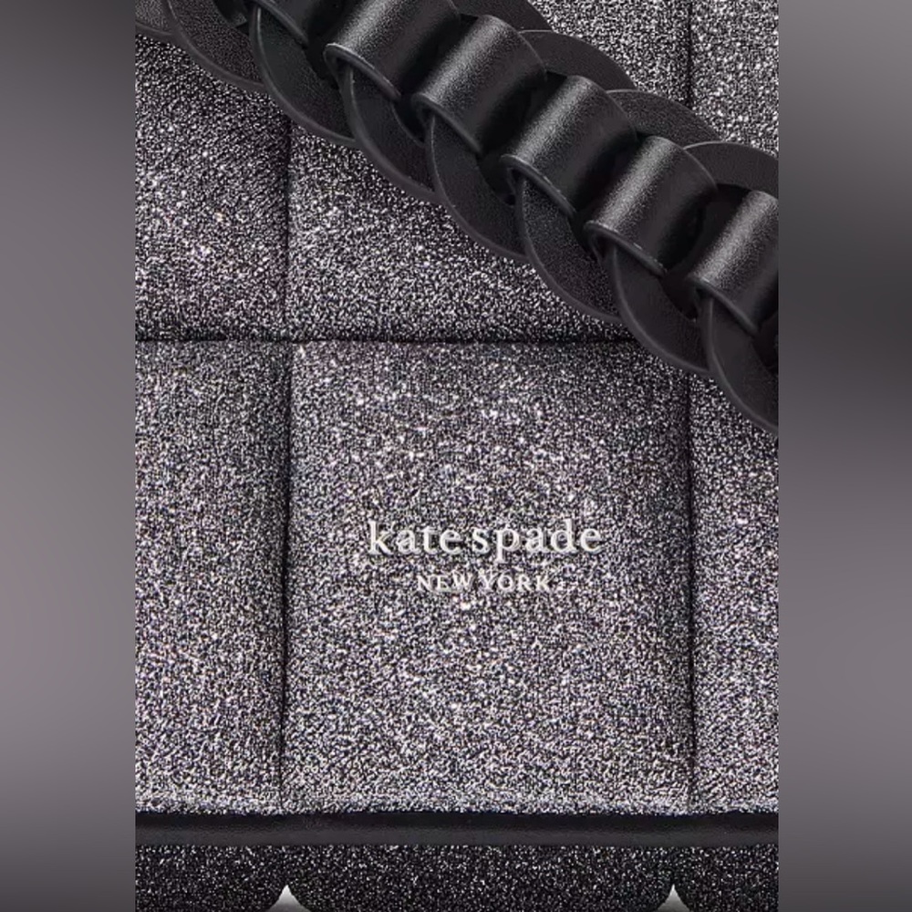 Kate Spade Boxxy Metallic Crossbody Gunmetal Silver NWT MSRP $528 - Picture 7 of 16